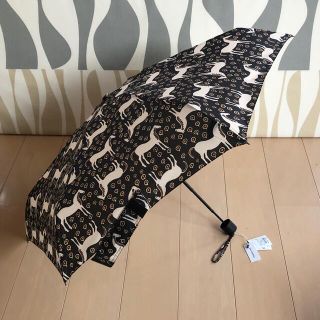 マリメッコ(marimekko)の国内正規品 新品 マリメッコ 折り畳み傘 MUSTA TAMMA 日本限定(傘)