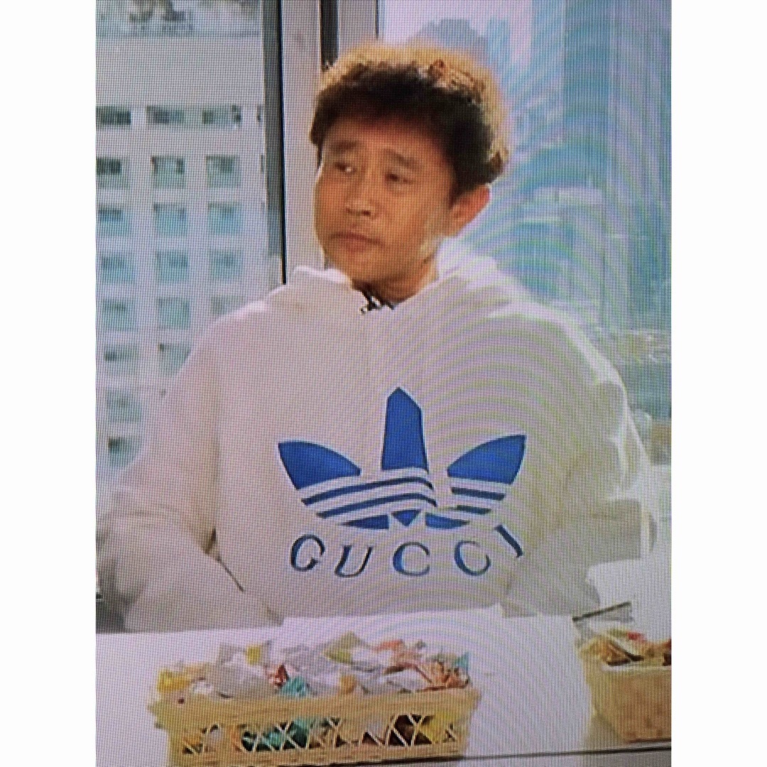 Gucci(グッチ)のダウンタウン浜田さん着用【GUCCI×ADIDAS】スウェットシャツ　パーカーS レディースのトップス(トレーナー/スウェット)の商品写真