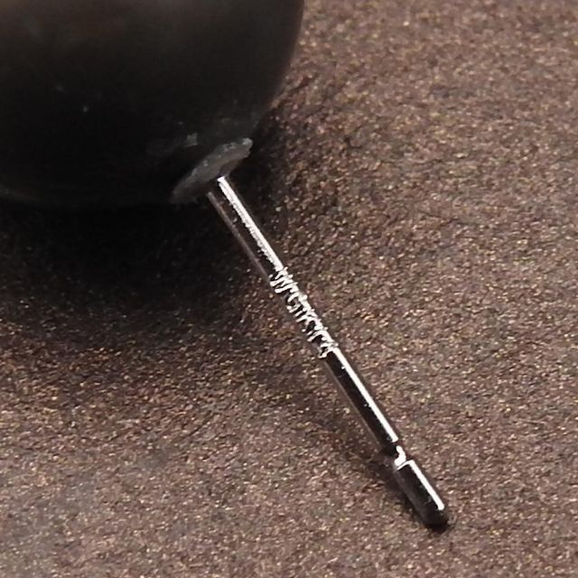 【未使用品】K14WG ピアス 黒蝶 真珠 パール 10mm 天然
