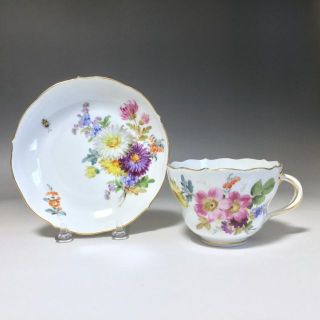 マイセン(MEISSEN)の【御専用】マイセン 1880年頃 ドイチェブルメン カフェオレ カップ&ソーサー(食器)