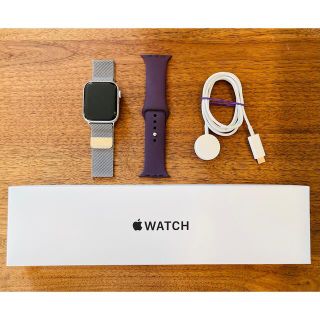 アップルウォッチ(Apple Watch)の【美品】GPS Apple Watch SE    44mmシルバー(その他)