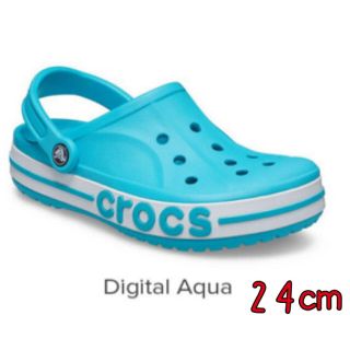 クロックス(crocs)の新品 24㎝ クロックス バヤバンド クロッグ 水色(サンダル)