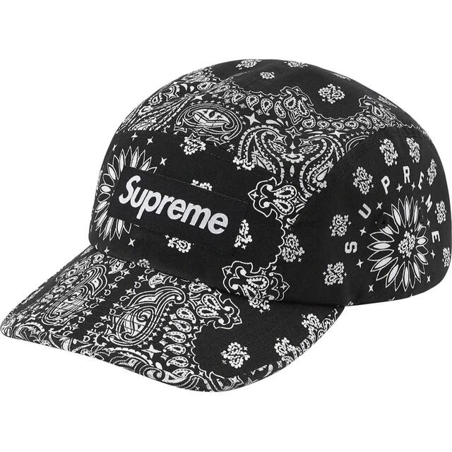 Supreme 21SS Bandana Camp Cap Black