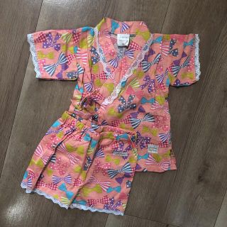 フタフタ(futafuta)の新品　フタフタ　甚平　リボン　80(甚平/浴衣)