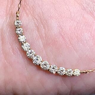 ラインネックレス ダイヤモンド 0.５０カラット k18 ダイヤモンドネックレス(ネックレス)