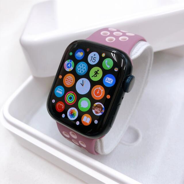 Apple Watch(アップルウォッチ)のApple Watch series7 ナイキ アップルウォッチ 41mm 黒 メンズの時計(腕時計(デジタル))の商品写真