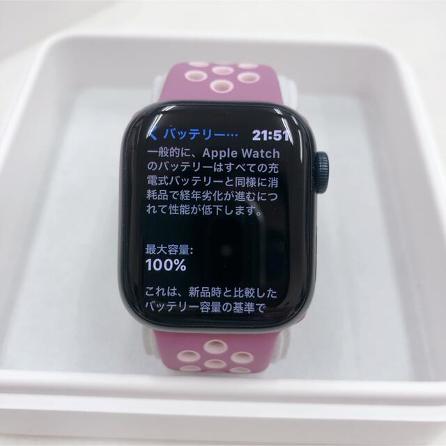 Apple Watch(アップルウォッチ)のApple Watch series7 ナイキ アップルウォッチ 41mm 黒 メンズの時計(腕時計(デジタル))の商品写真