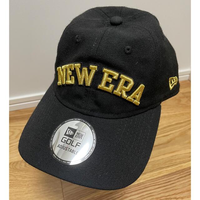 NEW ERA(ニューエラー)の(未使用品)NEW ERA ゴルフキャップ 黒×ゴールド スポーツ/アウトドアのゴルフ(ウエア)の商品写真