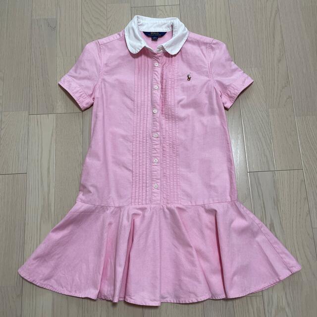 POLO RALPH LAUREN(ポロラルフローレン)のラルフローレン　ワンピース　140 ピンク　半袖 キッズ/ベビー/マタニティのキッズ服女の子用(90cm~)(ワンピース)の商品写真