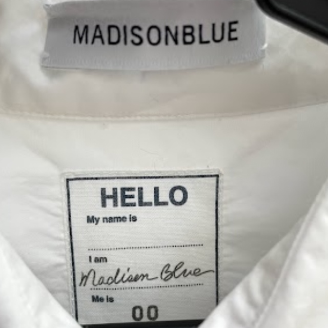 MADISONBLUE(マディソンブルー)の美品♡ MADISON BLUE ♡J.BRADLEY 白シャツ　ホワイト　00 レディースのトップス(シャツ/ブラウス(半袖/袖なし))の商品写真