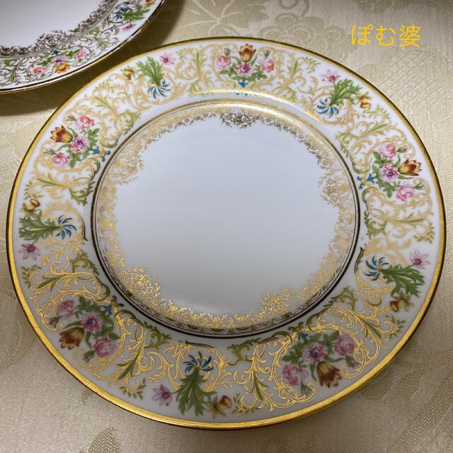 アレンフェルト/古リモージュ】金彩 金縁/手描き皿 プレート アレンフェルト/古リモージュ】金彩 金縁/手描き皿 プレート