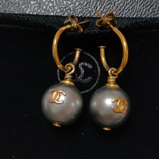 シャネル パールピアス ピアス(ブラック/黒色系)の通販 30点