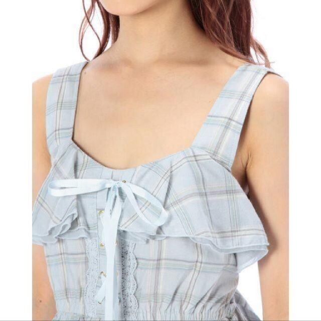 LIZ LISA - LIZ LISA☆新品♪後ろBIGリボン*胸元フリル&レース LIZ LISA - LIZ LISA☆新品♪後ろBIGリボン*胸元フリル&レース