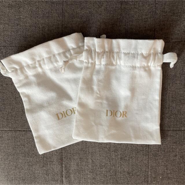 Christian Dior(クリスチャンディオール)のディオール巾着　2枚セット レディースのファッション小物(ポーチ)の商品写真