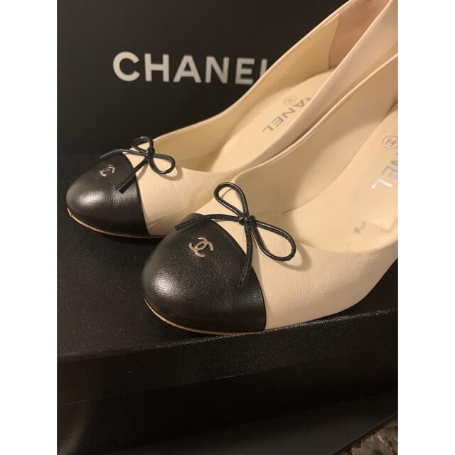 CHANEL(シャネル)の♡専用♡シャネル　ハイヒール　パンプス　バレリーナ　バレエシューズ　38 37 レディースの靴/シューズ(ハイヒール/パンプス)の商品写真