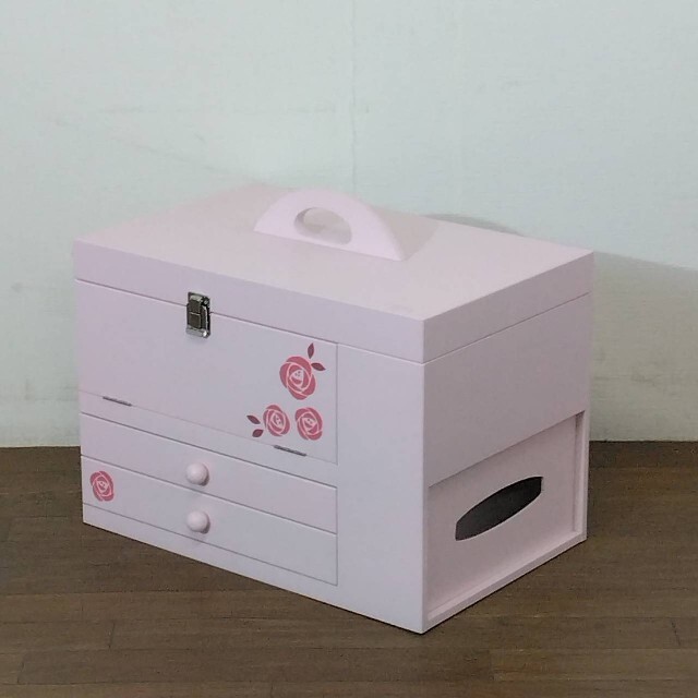 コスメボックス1面鏡 コスメ/美容のメイク道具/ケアグッズ(メイクボックス)の商品写真