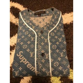 シュプリーム(Supreme)のJacquard Denim Baseball Jersey(Gジャン/デニムジャケット)