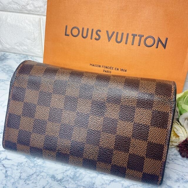 Louis Vuitton　正規品　ポルトフォイユ・サラ_ダミエエベヌ