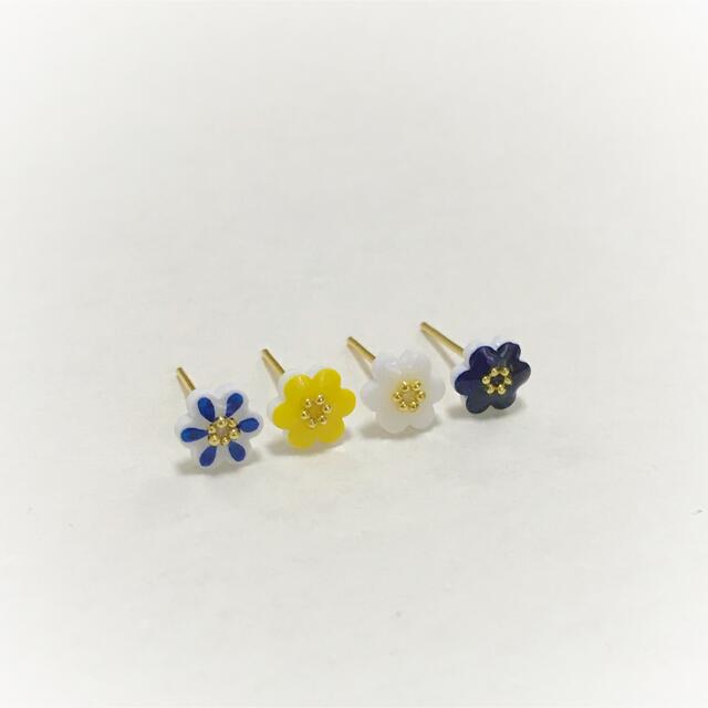 北欧 ❁小さいお花のピアスセット❁柄ミックス① ハンドメイドのアクセサリー(ピアス)の商品写真