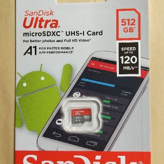 サンディスク(SanDisk)のSDSQUA4-512G-GN6MN 512GB マイクロSDカード(PC周辺機器)