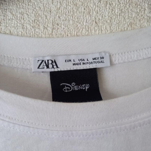 ZARA(ザラ)のZARA　ザラ　Tシャツ　コラボ　ディズニー　ピーターパン　美品 レディースのトップス(Tシャツ(半袖/袖なし))の商品写真