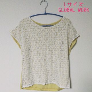 グローバルワーク(GLOBAL WORK)の婦人L GLOBAL WORK レース カットソー(カットソー(半袖/袖なし))