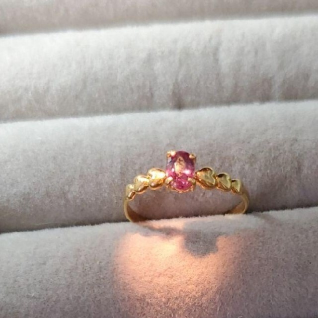 天然アレキサンドライト K18 リング 0.268ct レディースのアクセサリー(リング(指輪))の商品写真