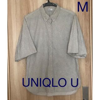 ユニクロ(UNIQLO)の極美品　ユニクロU M サイズ　ドット　シャツ　半袖　五分袖　ルメール　(シャツ/ブラウス(半袖/袖なし))