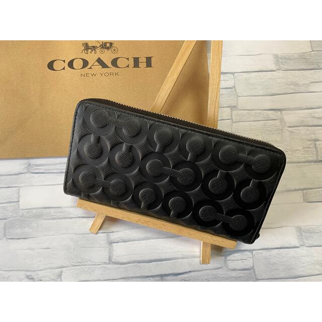 【新品・未使用品】コーチ COACH オプアート F60735 長財布 ブラック