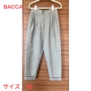 バッカ(BACCA)のバッカ BACCA パンツ タック ハイウエスト パンツ 36サイズ  グレー(カジュアルパンツ)