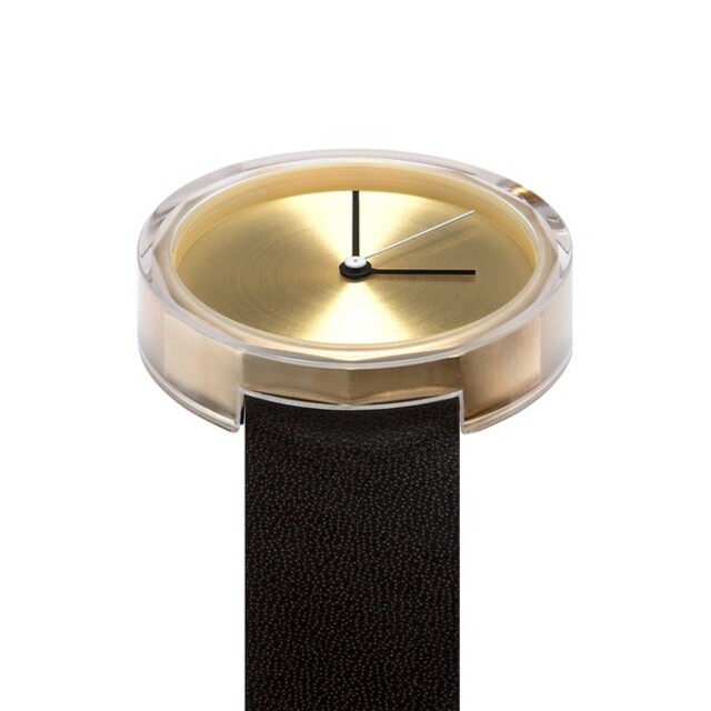 JACOB JENSEN(ヤコブイェンセン)の美品 AARK Collective PRISM プリズム ゴールド レザーベル メンズの時計(腕時計(アナログ))の商品写真
