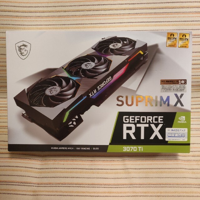 高品質 【新品未使用】MSI GeForce RTX 3070 Ti SUPRIM X PCパーツ