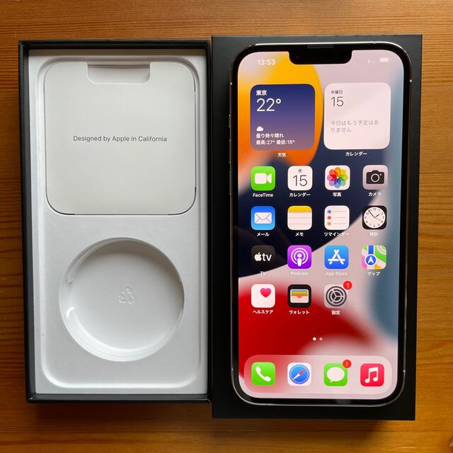 公式 iPhone シルバー simフリー 128GB max pro iphone13