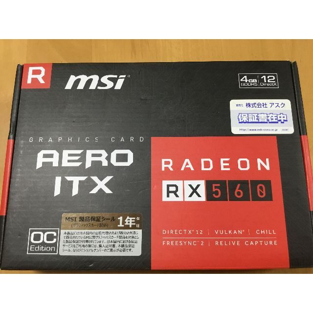 Micro−StarInt’lRADEON RX 560 AERO ITX 4G OC