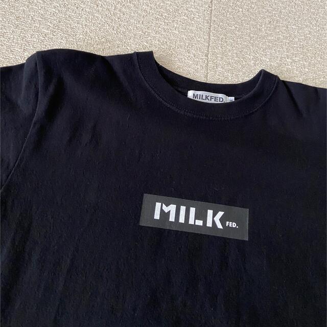 MILKFED.(ミルクフェド)のMILKFED. COPPER LOGO S/S TEE  黒　サイズS レディースのトップス(Tシャツ(半袖/袖なし))の商品写真