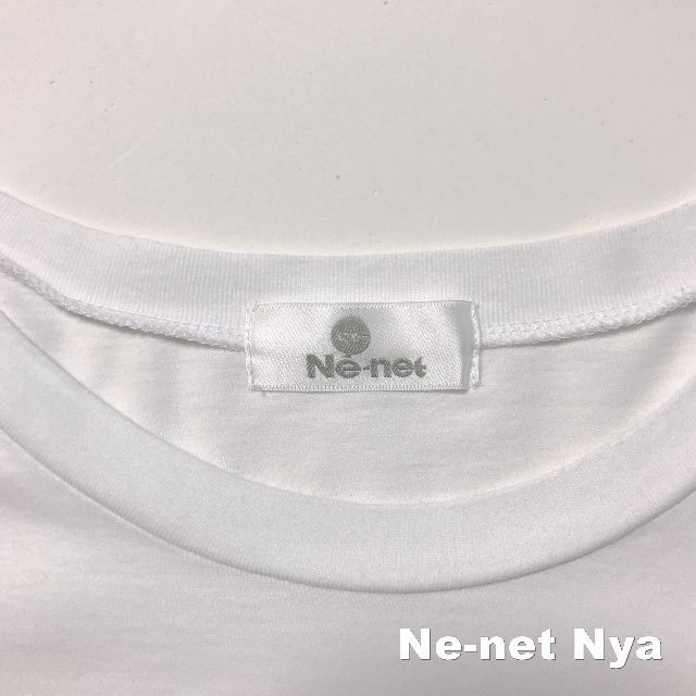 Ne-net(ネネット)の【Ne-net】にゃー STAND UPにゃープリント Tシャツ Lサイズ レディースのトップス(Tシャツ(半袖/袖なし))の商品写真