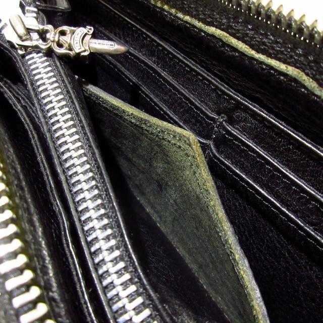 Chrome Hearts(クロムハーツ)のクロムハーツ 長財布 - 黒×シルバー レディースのファッション小物(財布)の商品写真