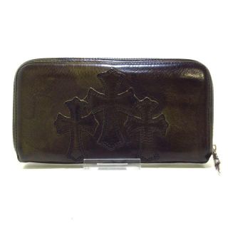 クロムハーツ(Chrome Hearts)のクロムハーツ 長財布 - 黒×シルバー(財布)