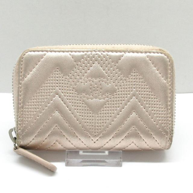 CHANEL - シャネル コインケース - ピンクゴールドの通販 by ブラン