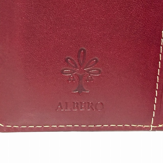 ALBERO(アルベロ)のアルベロ 3つ折り財布 - ボルドー レザー レディースのファッション小物(財布)の商品写真