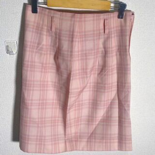 ひざ丈スカート　スカート　ピンク　レディース　春　夏　ウール(ひざ丈スカート)