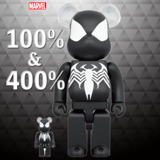 ベアブリック(BE@RBRICK)のBE@RBRICK SPIDER-MAN BLACK 100％ & 400％(フィギュア)
