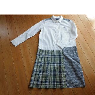 フレッドペリー(FRED PERRY)のまめささママ様専用！シャツワンピース　ドレス　F8550　サイズ１０(ひざ丈ワンピース)