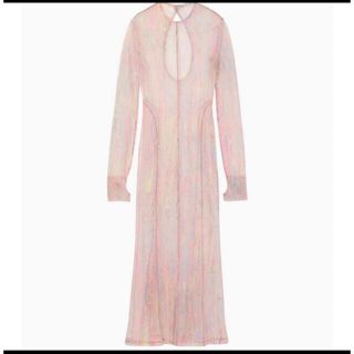 マメ(mame)の　Marble Print Sheer Jersey Dress  pink(ロングワンピース/マキシワンピース)