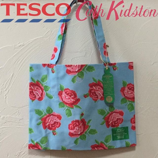 Cath Kidston(キャスキッドソン)の【難有新品】 テスコ-キャスキッドソン エコバッグ オットマンローズブルー レディースのバッグ(エコバッグ)の商品写真