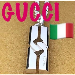 グッチ(Gucci)の美品　GUCCI ノットペンダント　新品社外チェーン付き❗️(ネックレス)