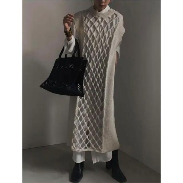 AMERI vintage LAYEREDMESHKNITDRESS  ワンピ