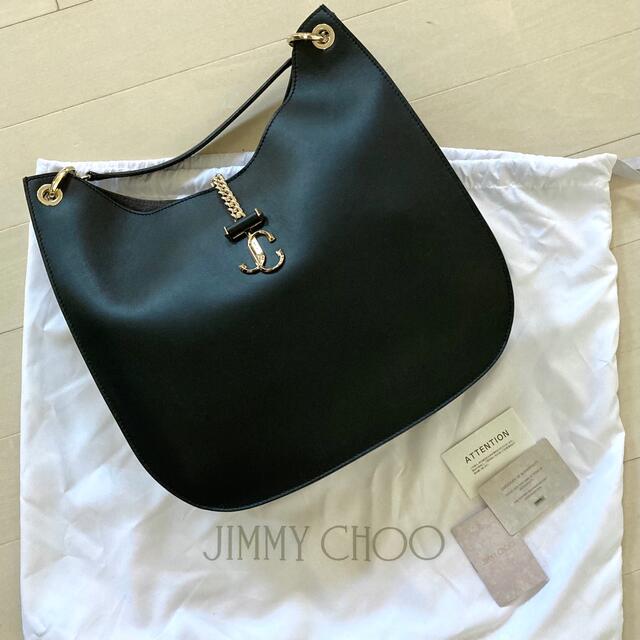 JIMMY CHOO(ジミーチュウ)の未使用　JIMMY CHOO ジミーチュウ　レザー　ショルダーバッグ　黒 レディースのバッグ(ショルダーバッグ)の商品写真