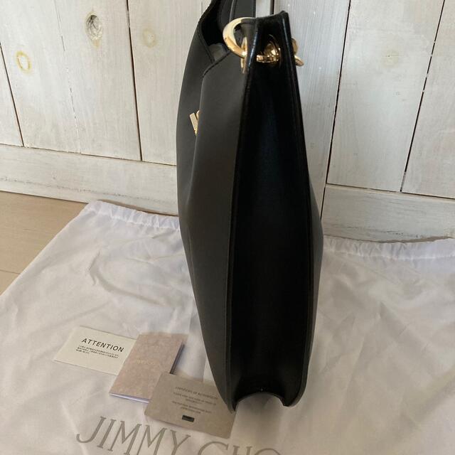 JIMMY CHOO(ジミーチュウ)の未使用　JIMMY CHOO ジミーチュウ　レザー　ショルダーバッグ　黒 レディースのバッグ(ショルダーバッグ)の商品写真