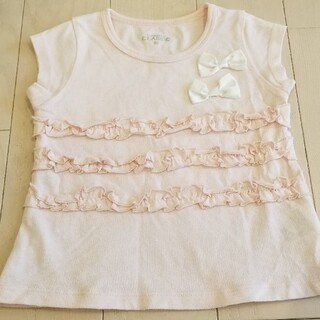 ニシマツヤ(西松屋)の淡いピンクのTシャツ 80cm(シャツ/カットソー)